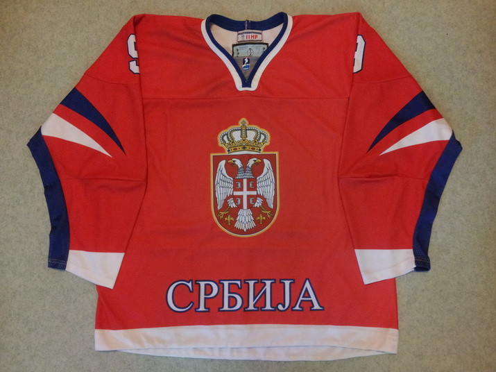 Serbia ice hockey national team game worn jersey