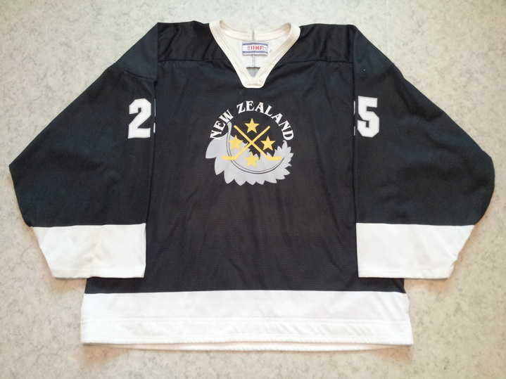 New Zealand ice hockey national team game worn jersey Rick Parry