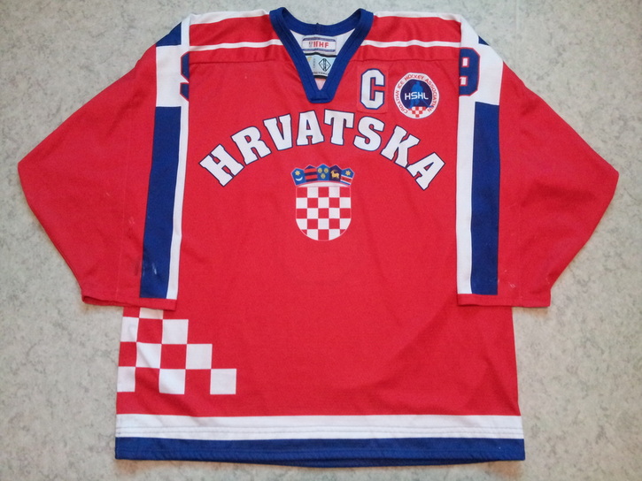 Croatia ice hockey national team game worn jersey Marko Lovrencic