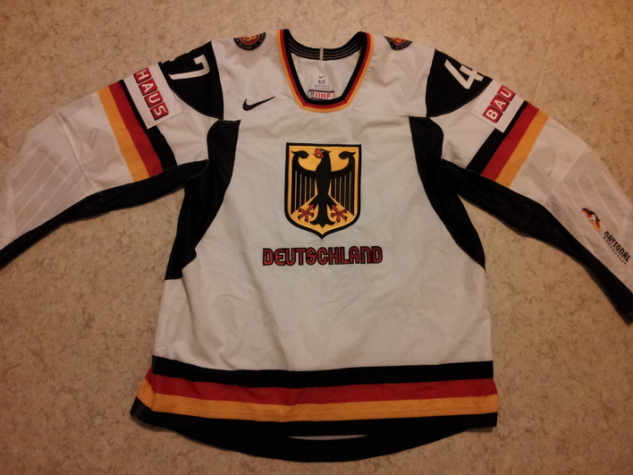 Germany ice hockey national team game worn jersey Christoph Ullmann