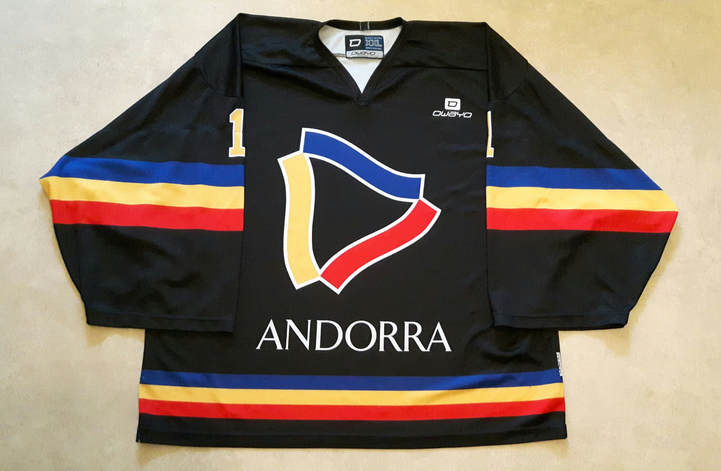 Andorra ice hockey national team game worn jersey