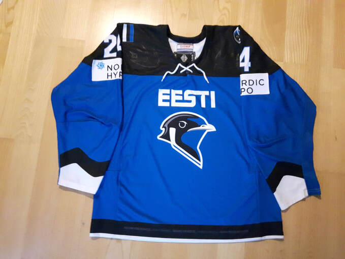 Estonia game worn jersey Alexander Petrov