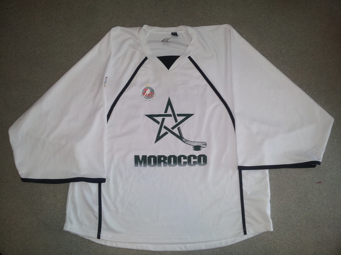 Morocco game worn ice hockey national team jersey
