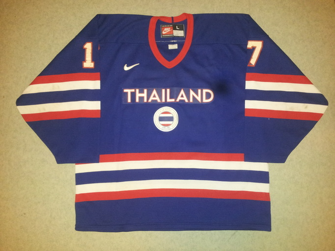 Game worn Thailand ice hockey jersey