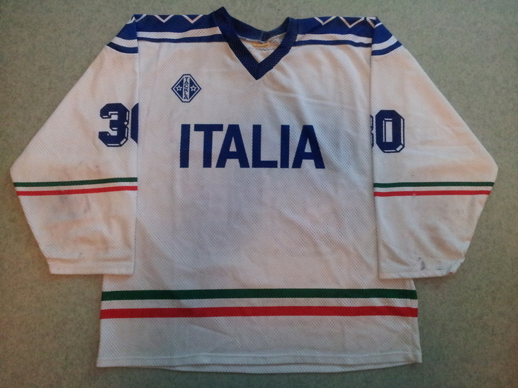 Italy game worn hockey jersey