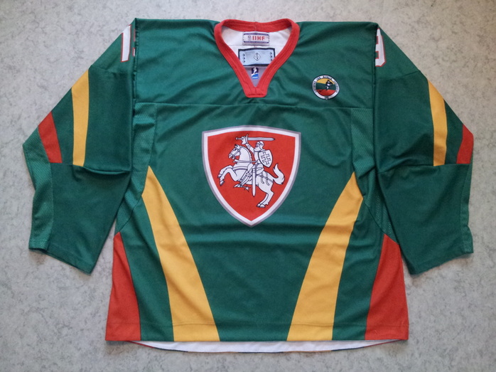 Jussi's game worn IIHF ice hockey jerseys