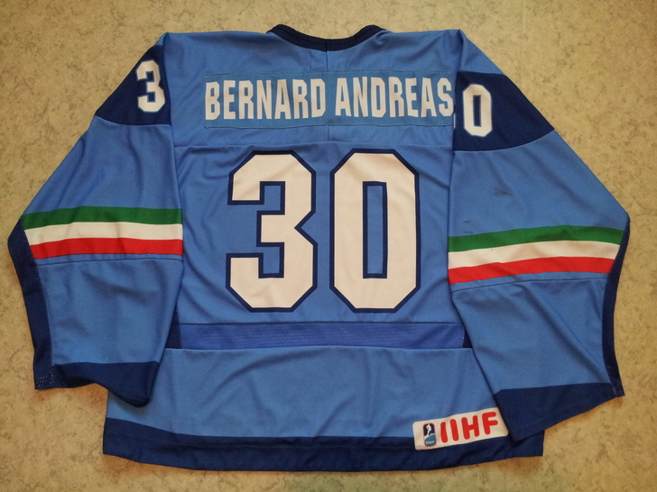 Italy game worn hockey jersey