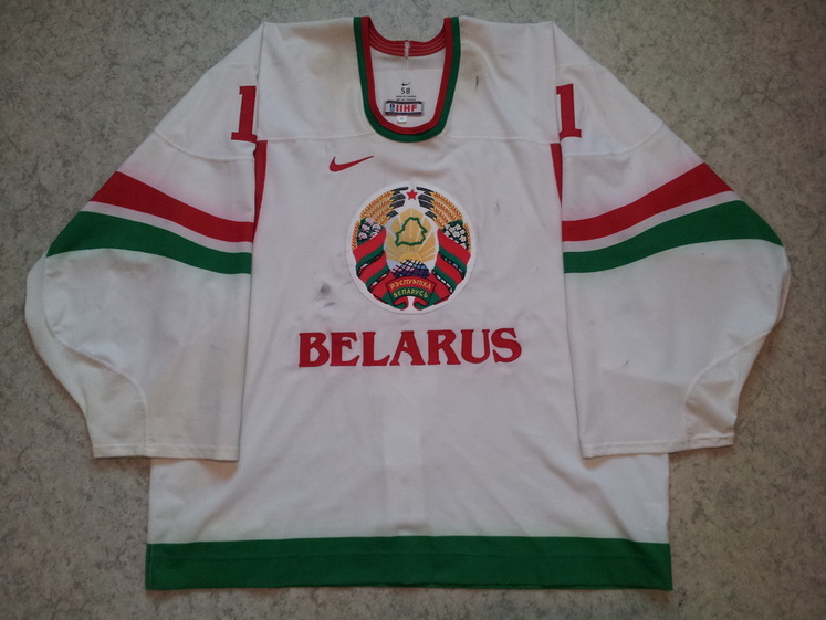 Belarus ice hockey national team game jersey Vitali Koval