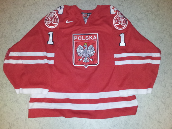 Game worn ice hockey jersey Poland