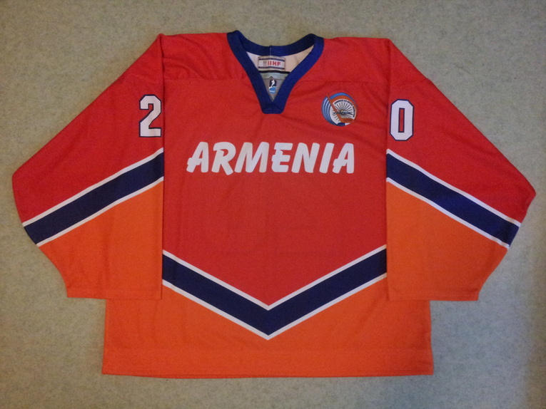 Game worn Armenia hockey jersey goalie
