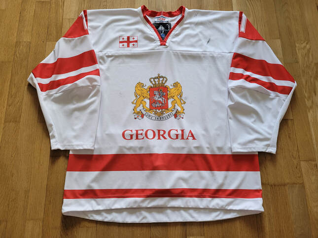 Georgia ice hockey game worn jersey