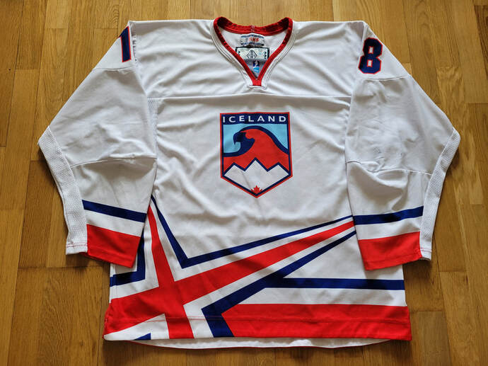 Iceland ice hockey national team game worn jersey