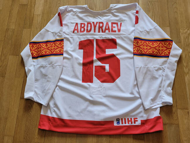 Kyrgyzstan ice hockey team game worn jersey