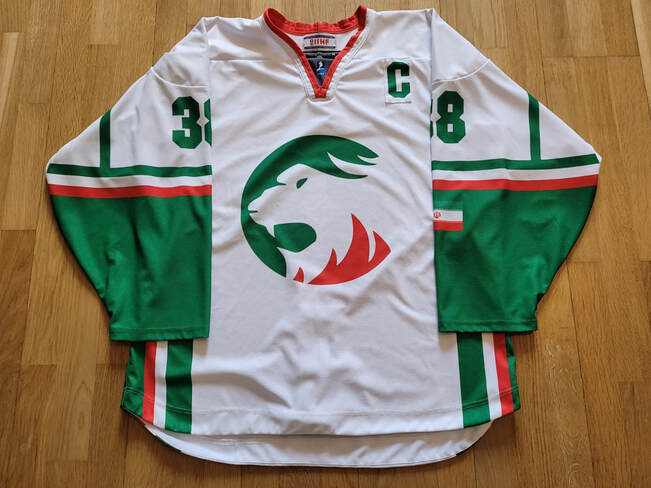 Iran ice hockey national team game worn jersey
